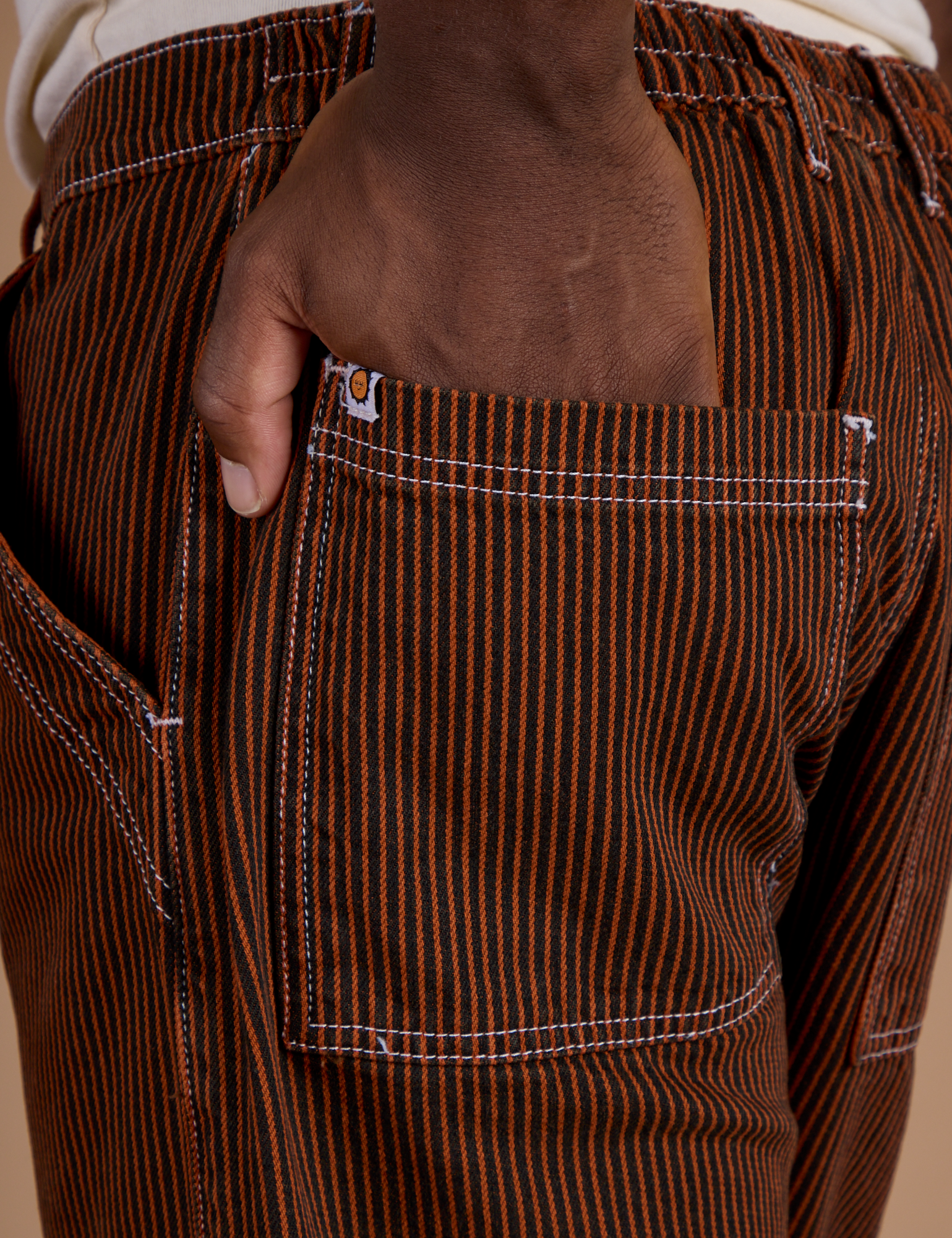 Railroad Denim Work Pants - Burnt Terracotta Overdye