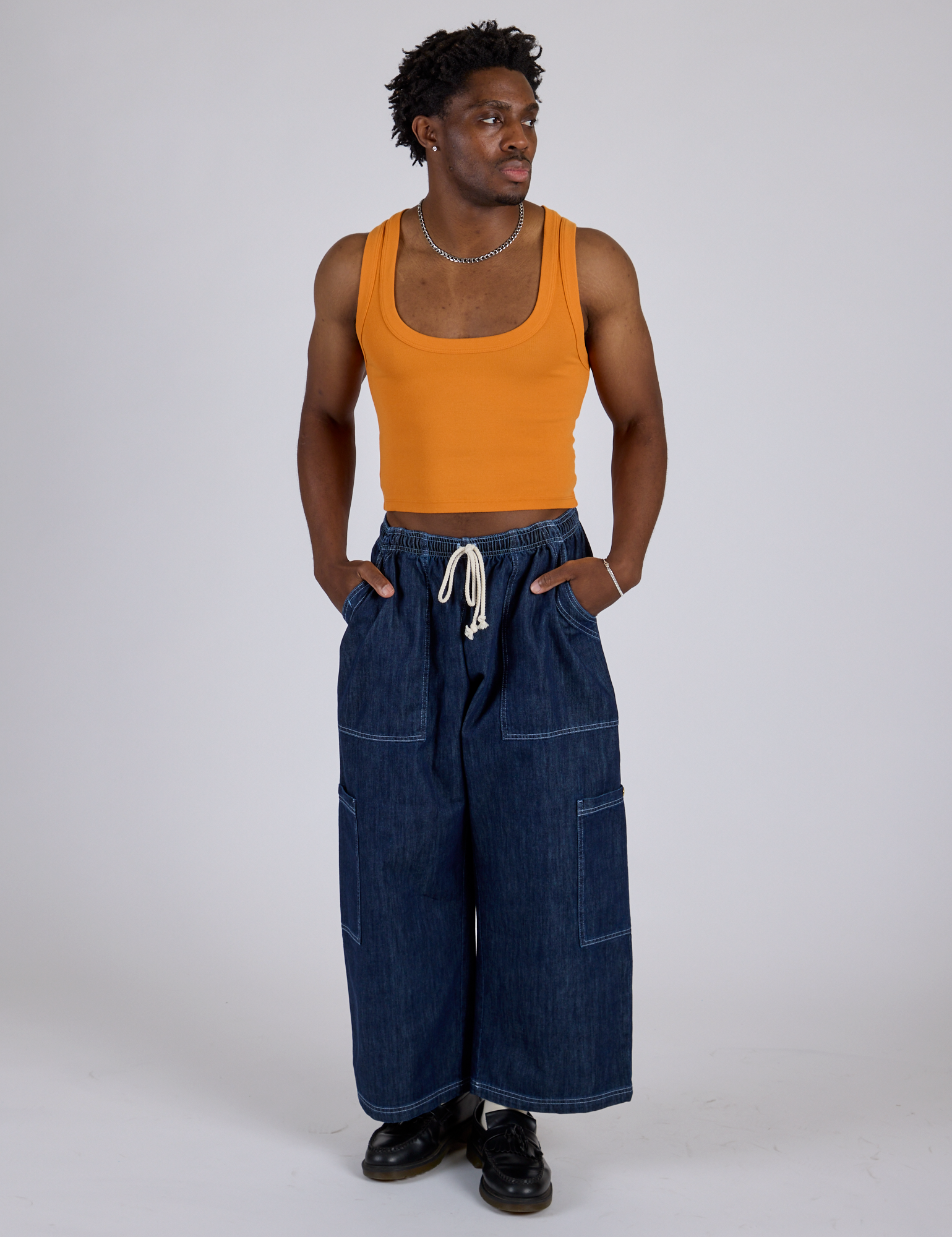 Cropped Tank Top - Creamsicle Orange