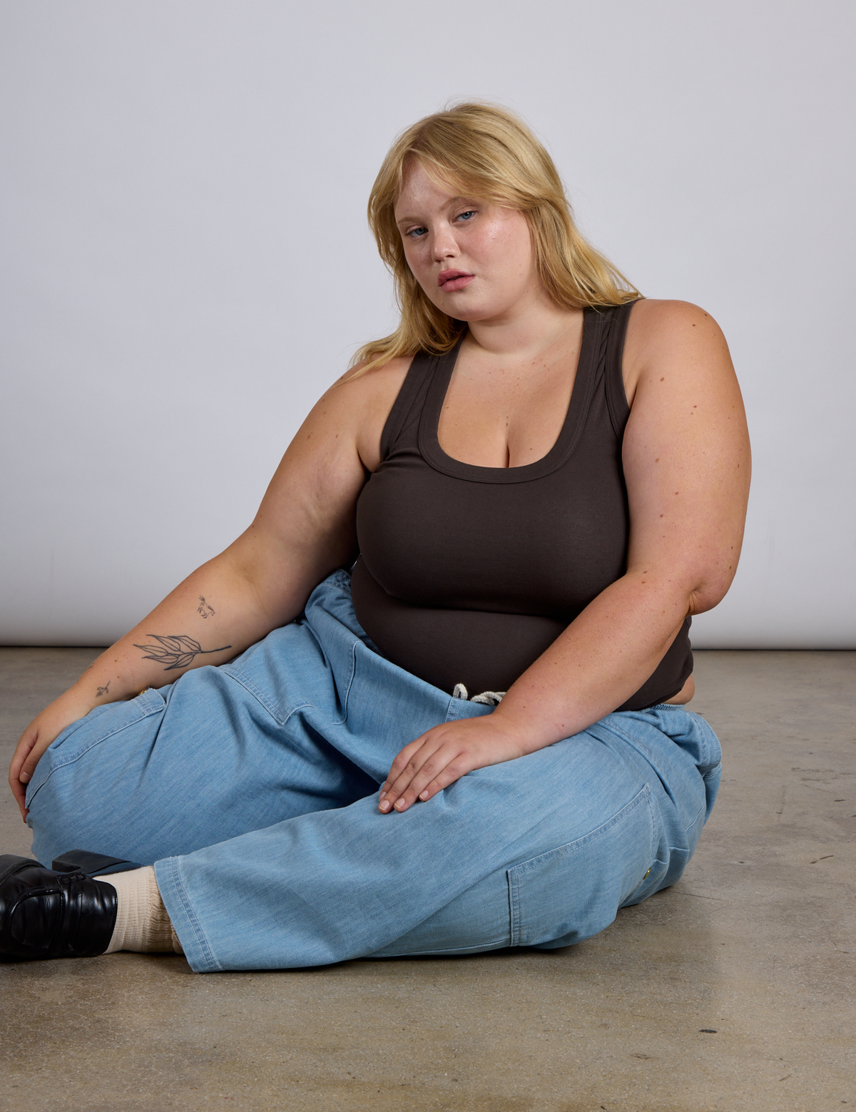 The Tank Top in Espresso Brown on Juliet