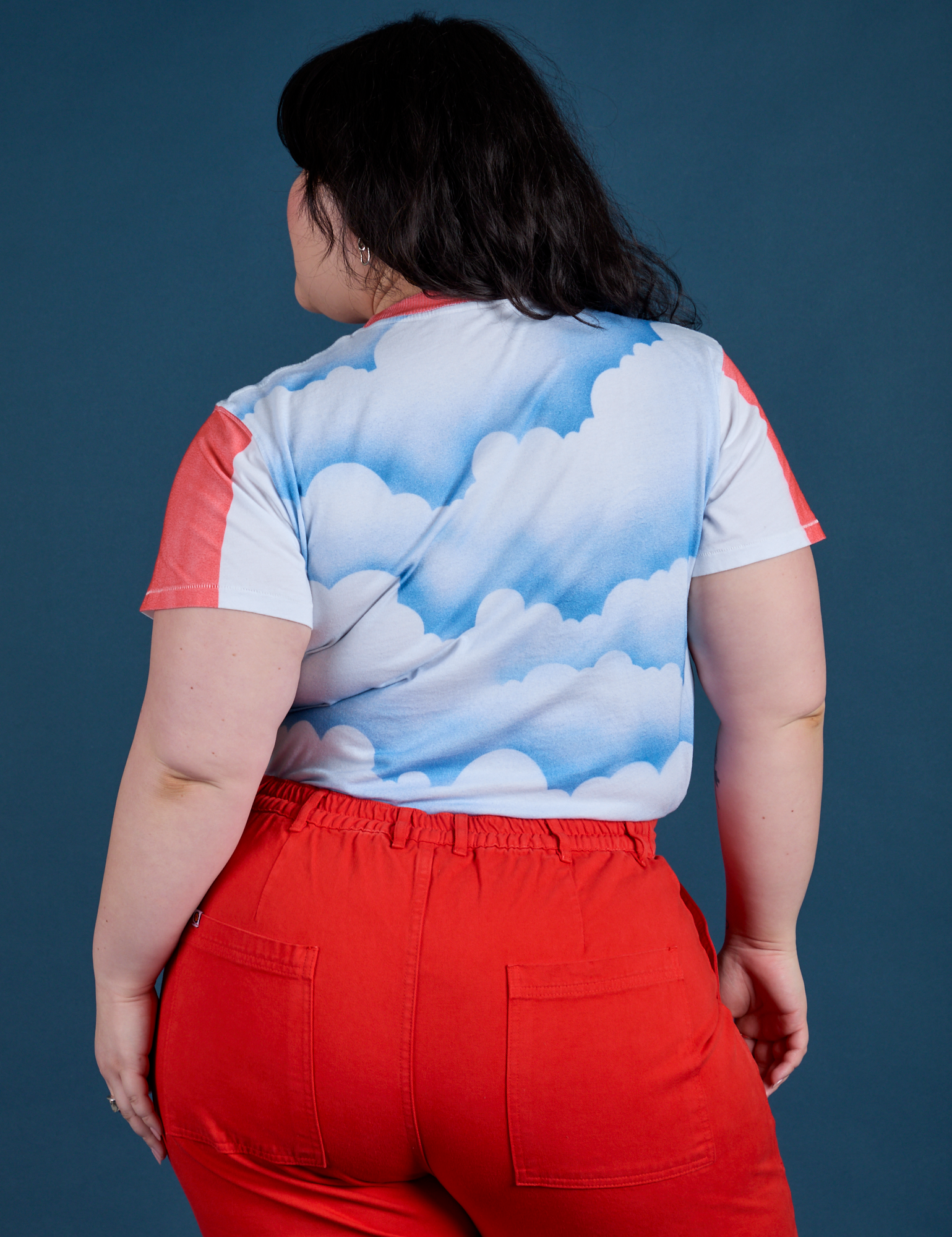 Airbrush Moon Vintage Tee back view on Ashley