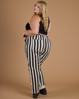 Black Stripe Work Pants - Natural