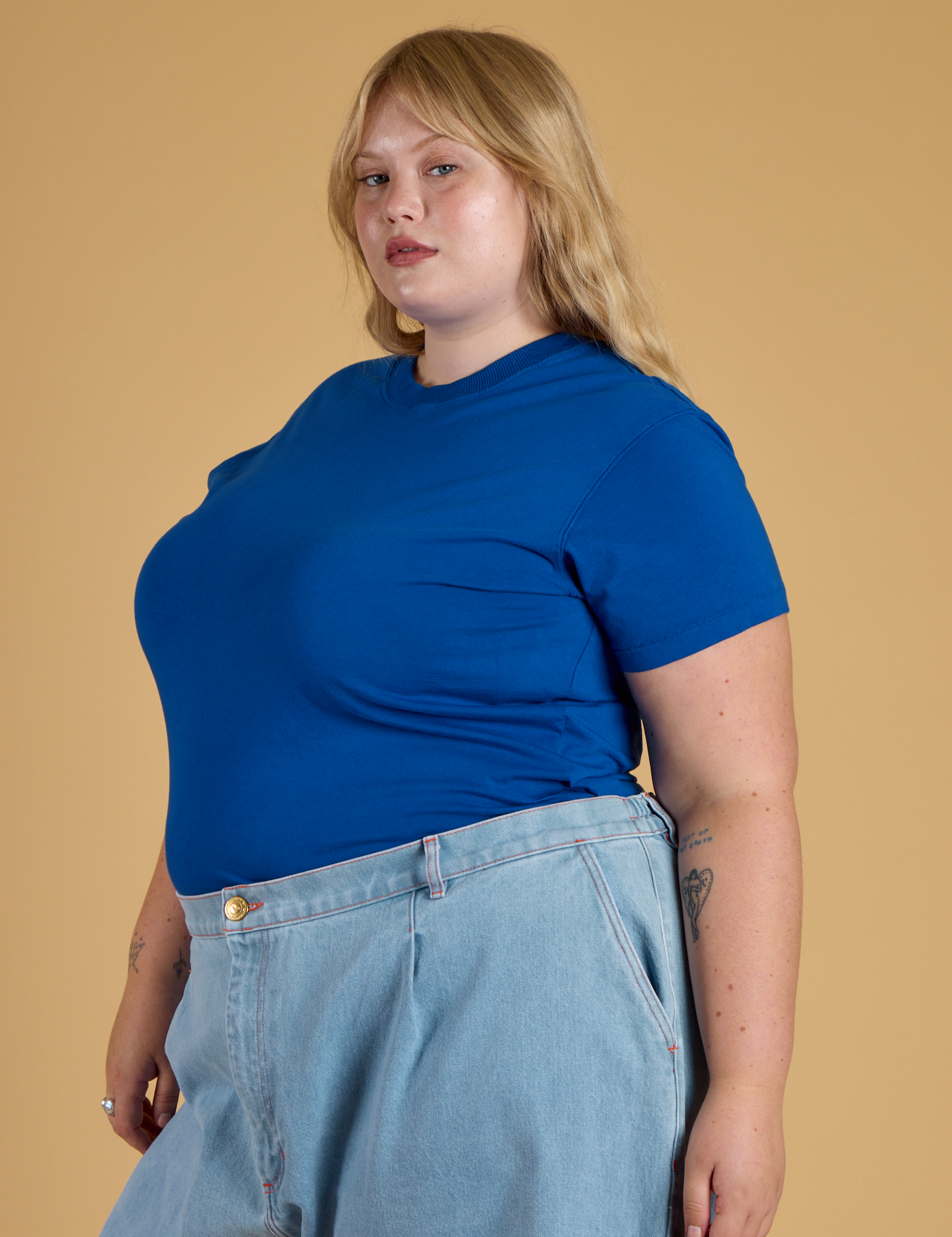 The Organic Vintage Tee - Royal Blue