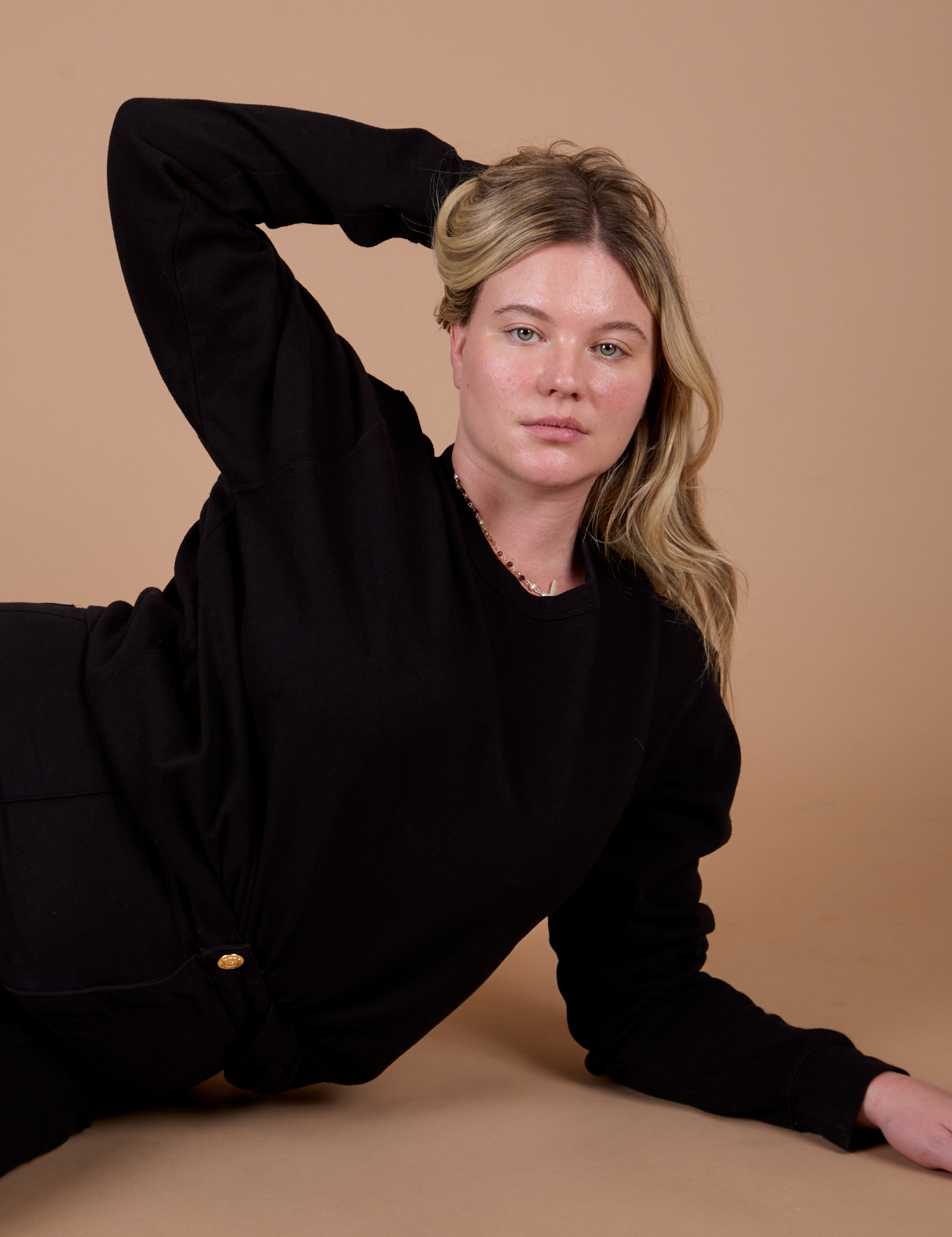 Long Sleeve Burly Tee in Basic Black on Lish