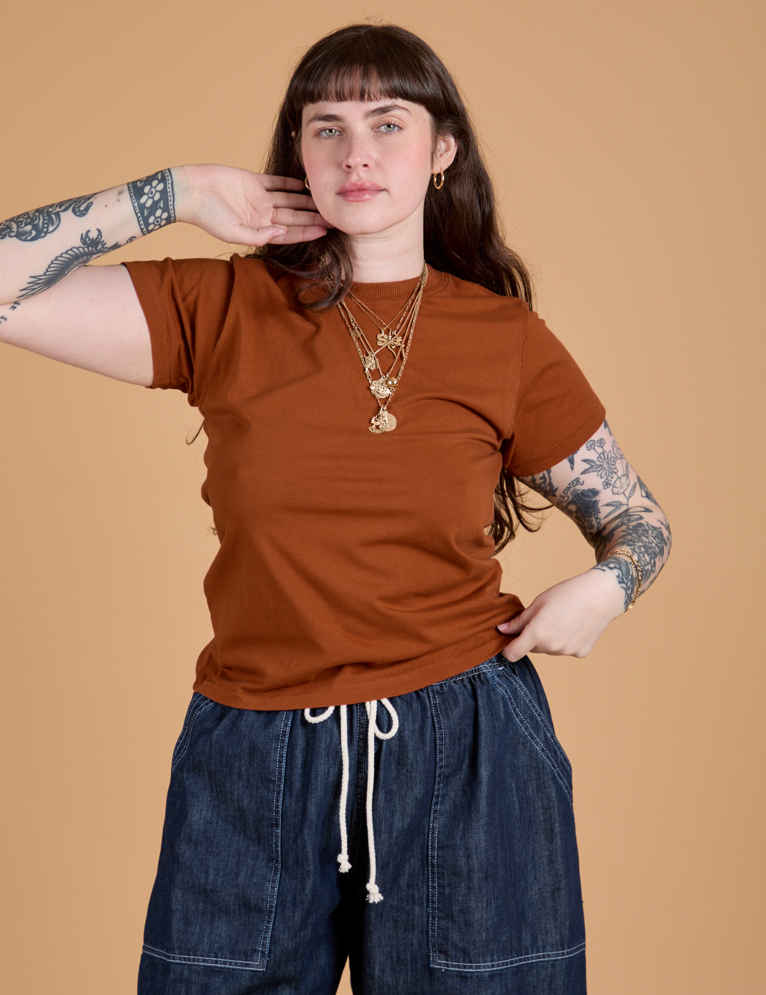 The Organic Vintage Tee - Burnt Terracotta