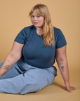 The Organic Vintage Tee - French Blue