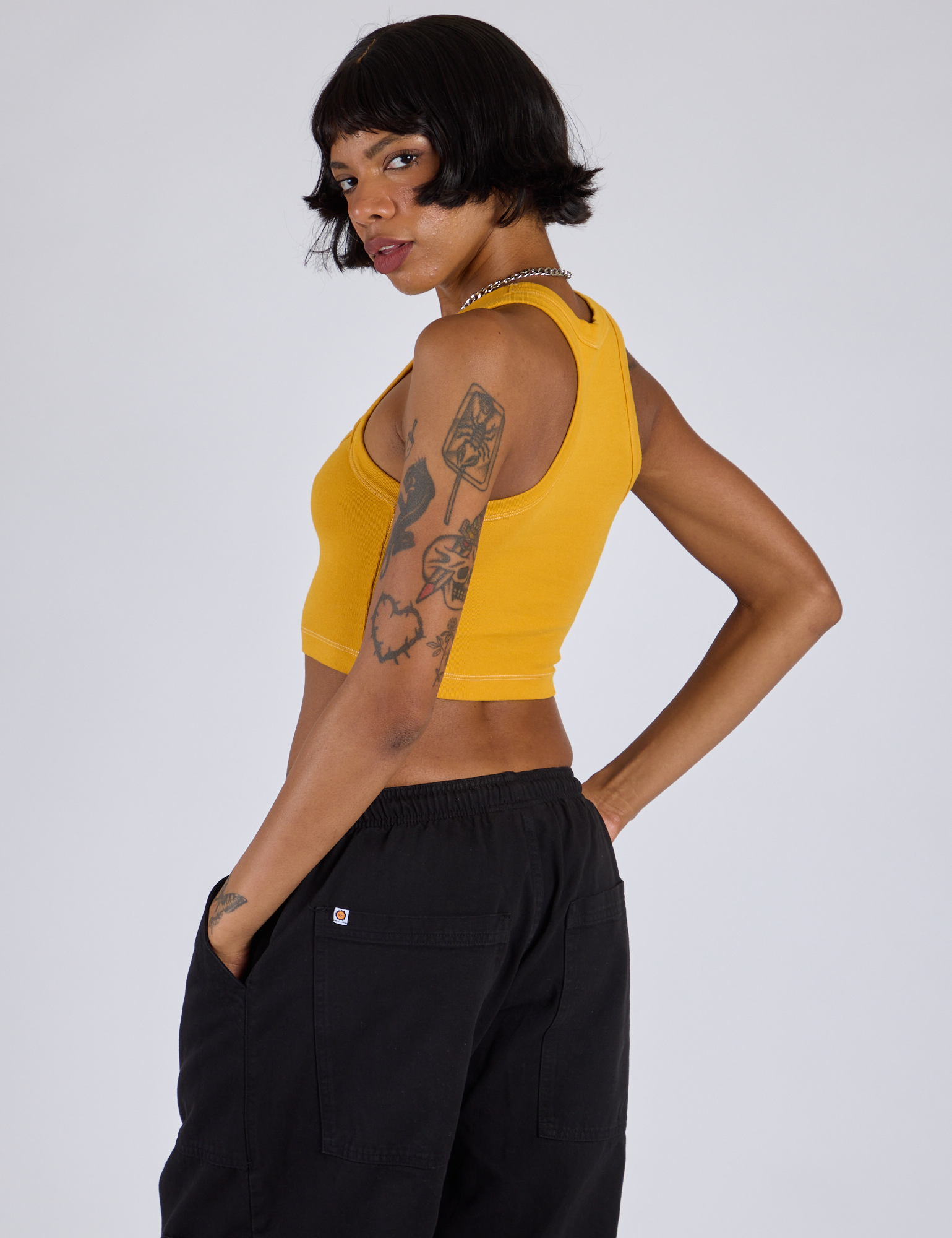 Porthole Tank - Mustard Yellow