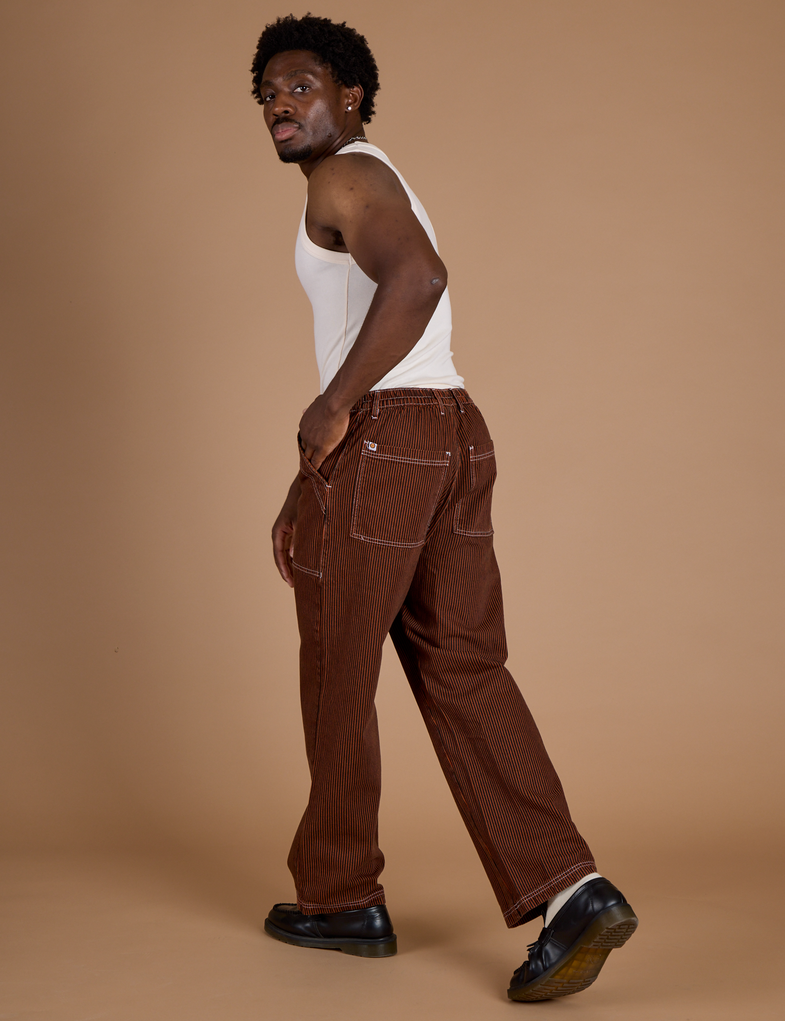 Railroad Denim Work Pants - Burnt Terracotta Overdye