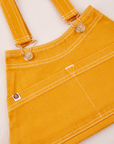 Overall Handbag in Mustard Yellow laid flat