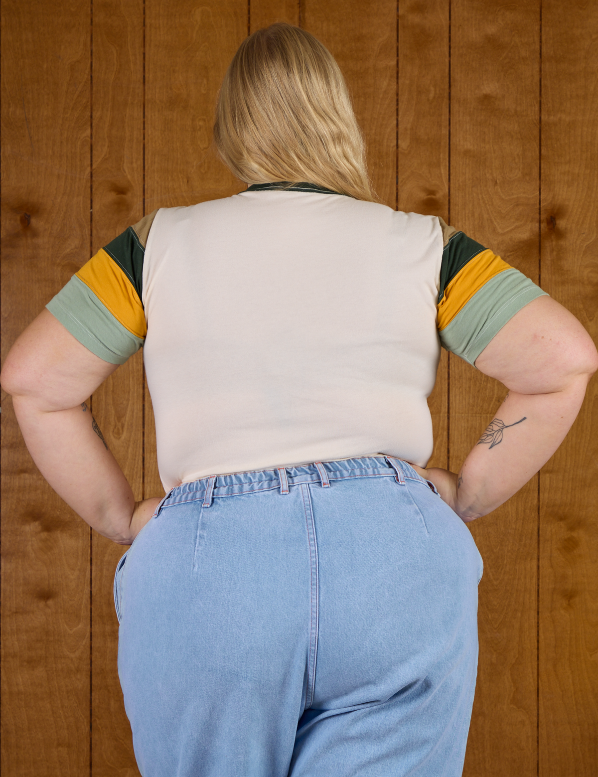 Back view of Calypso Tee in Off White Multi on Juliet