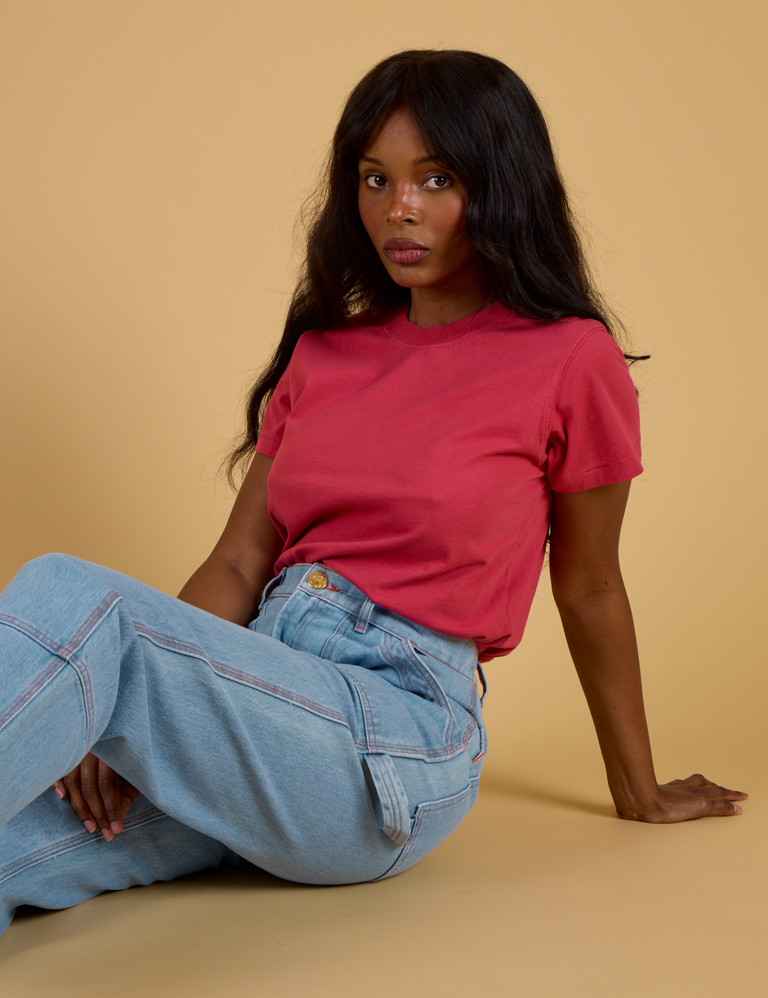 The Organic Vintage Tee - Hot Pink