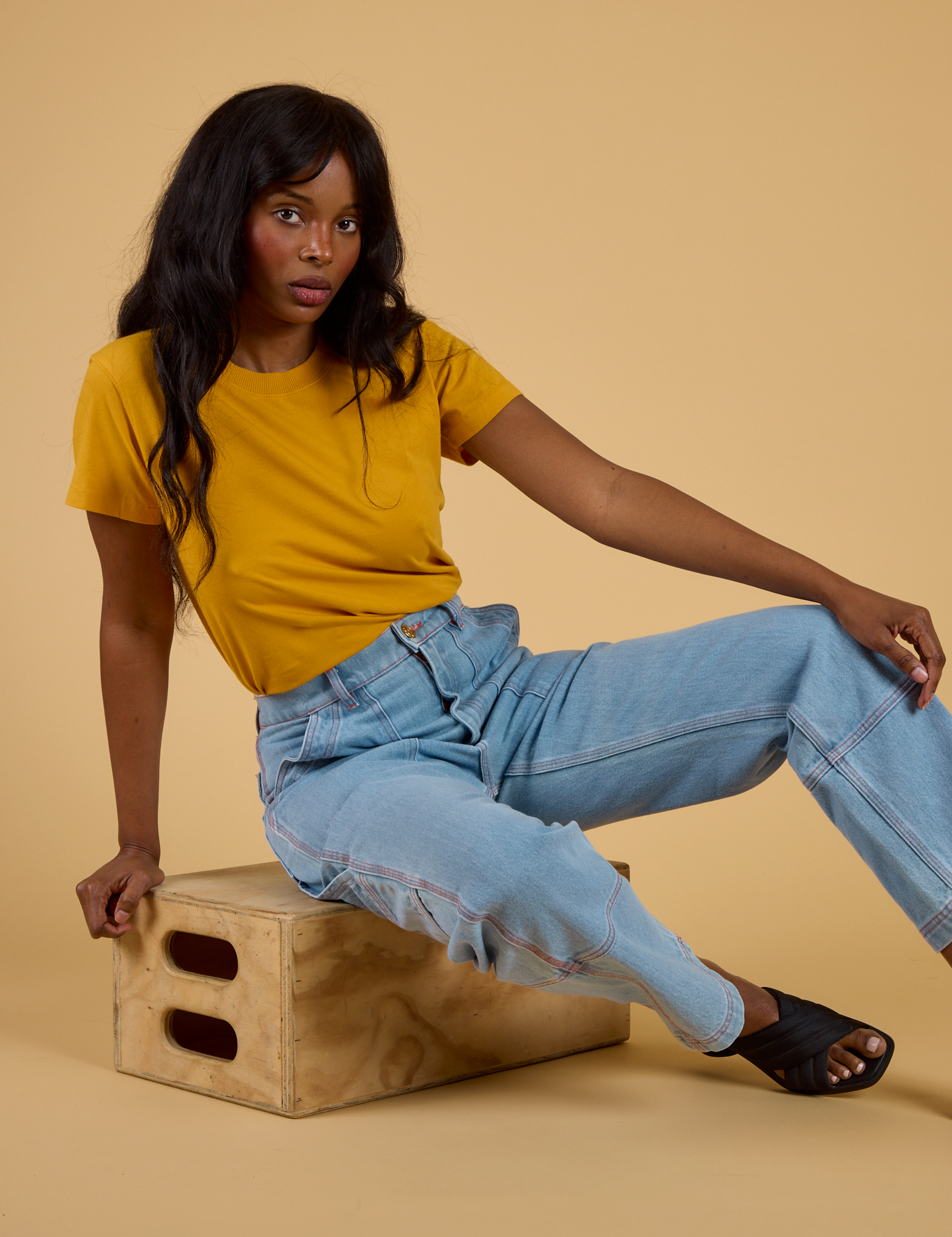 The Organic Vintage Tee - Mustard Yellow