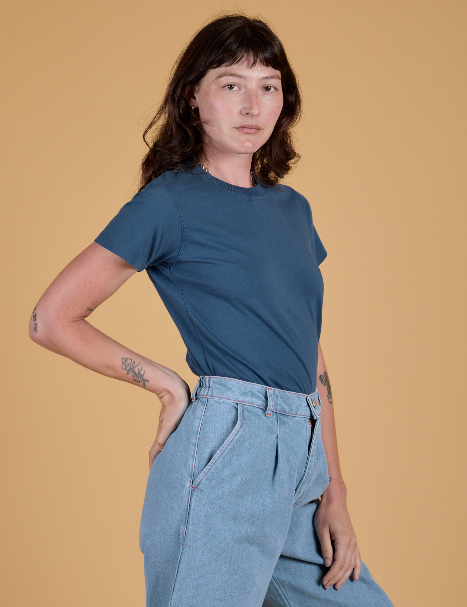 The Organic Vintage Tee - French Blue