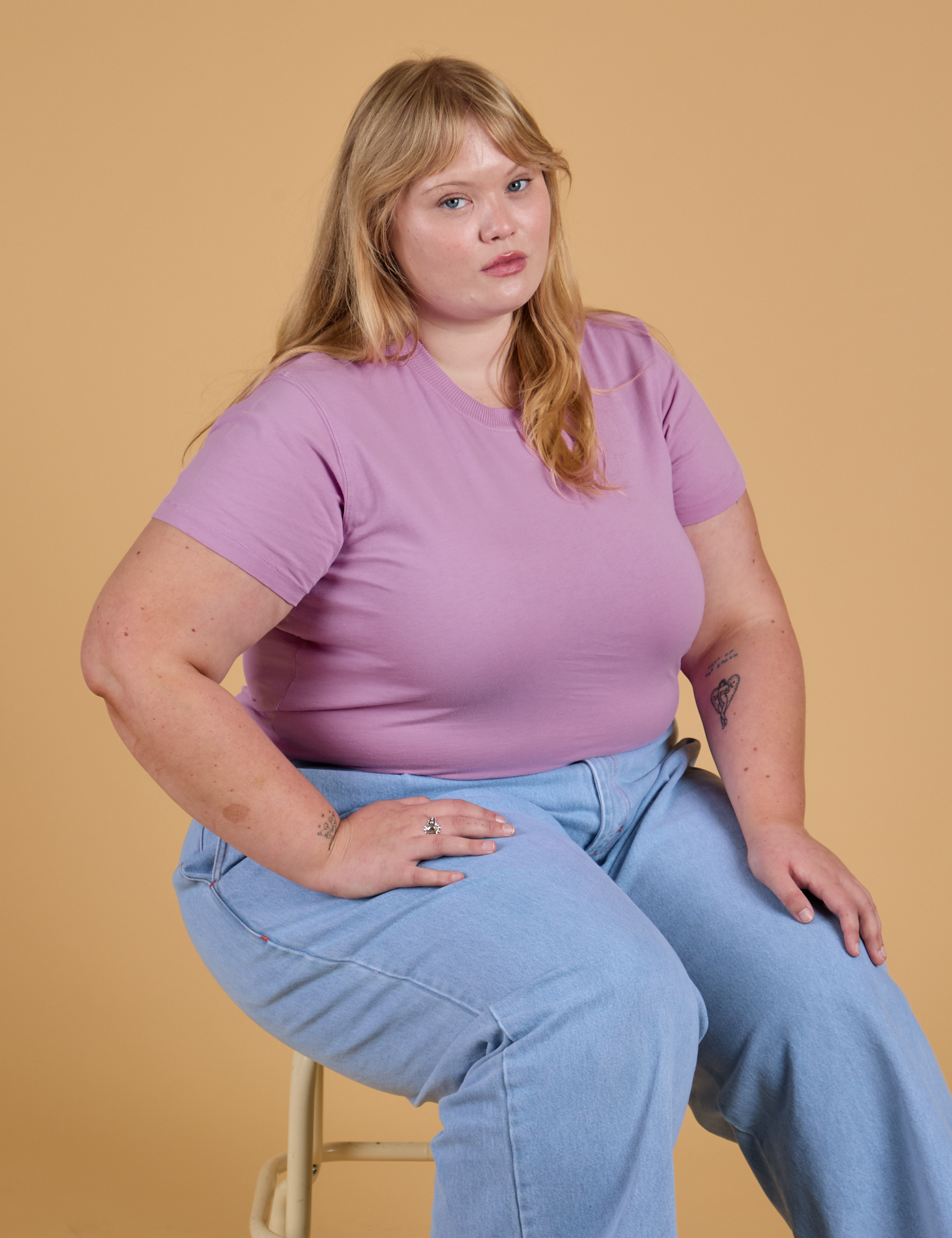 The Organic Vintage Tee - Lilac Purple