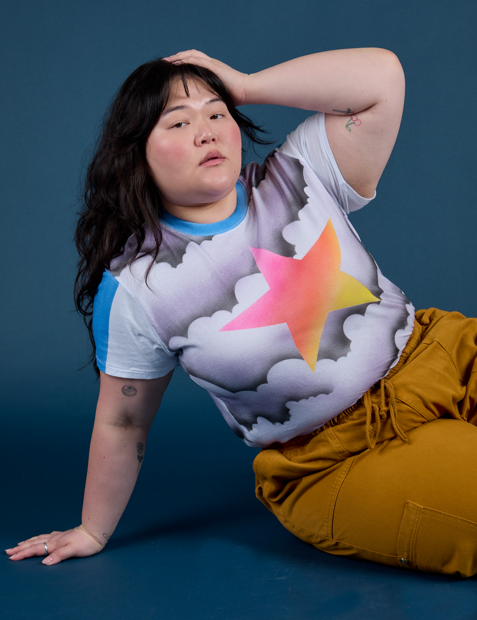 Airbrush Star Vintage Tee worn by Ashley
