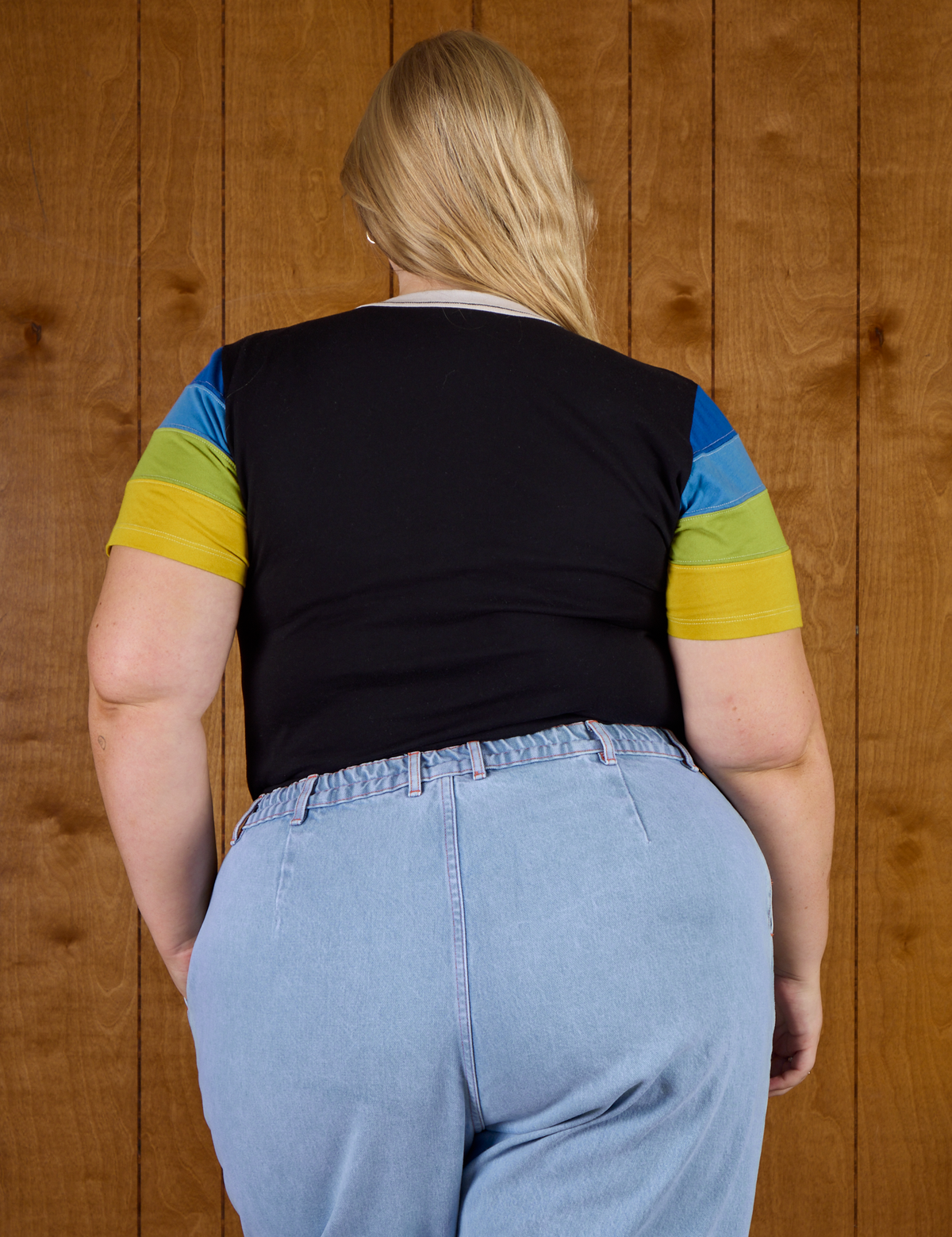 Back view of Calypso Tee in Black Multi on Juliet