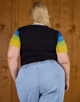 Back view of Calypso Tee in Black Multi on Juliet