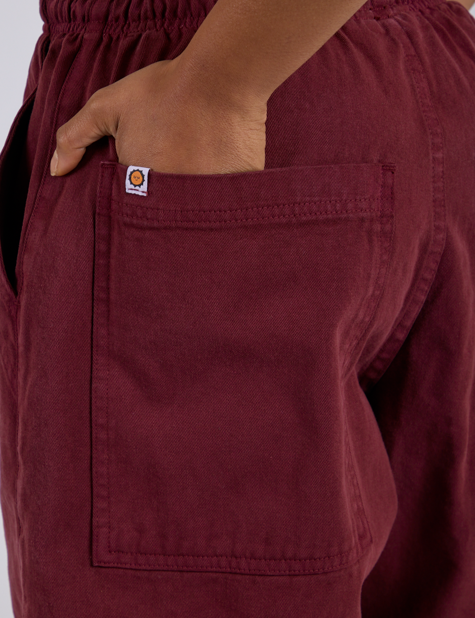 Drawstring Shorts - Red Wine
