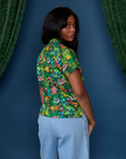 Angled back view of Pond Party Pantry Button-Up on Kandia