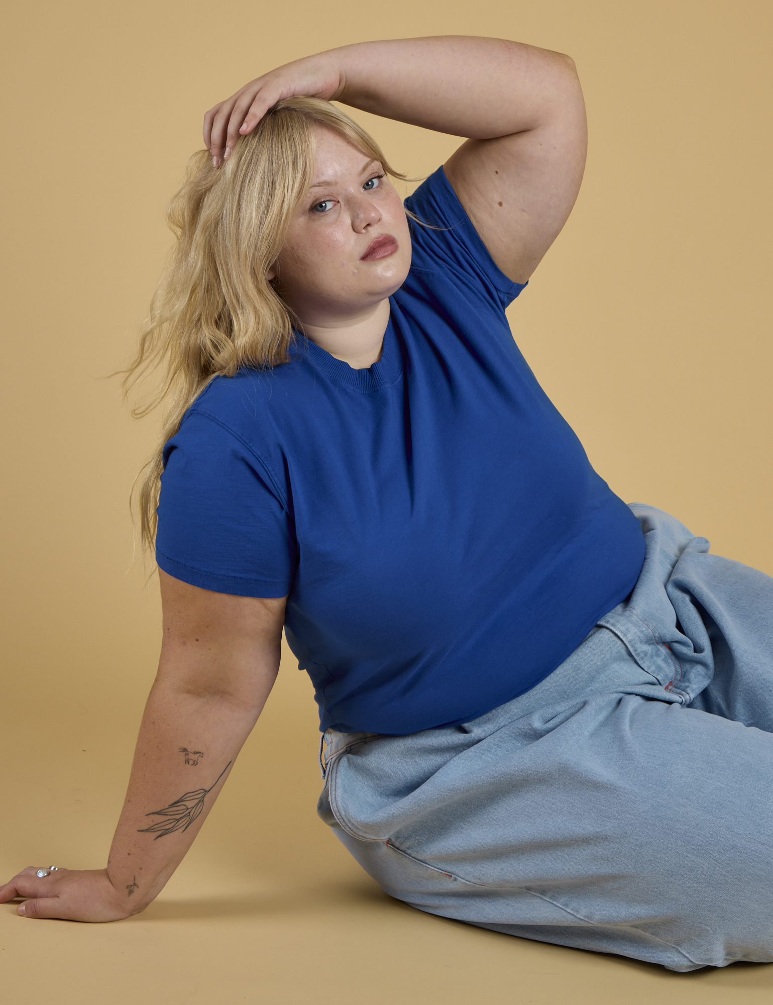The Organic Vintage Tee - Royal Blue