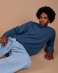 Long Sleeve Burly Tee in French Blue on Jerrod