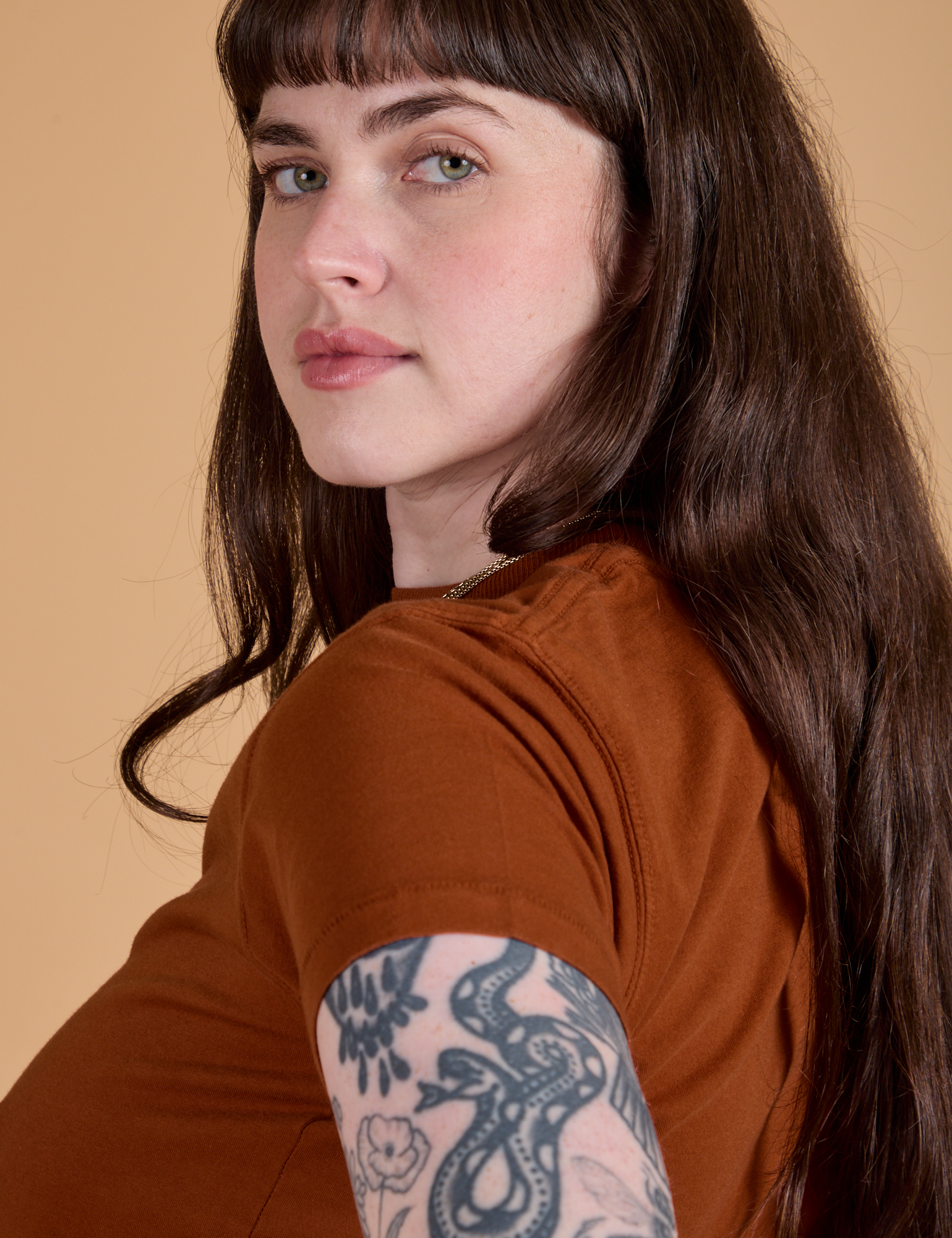 The Organic Vintage Tee - Burnt Terracotta