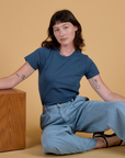 The Organic Vintage Tee - French Blue