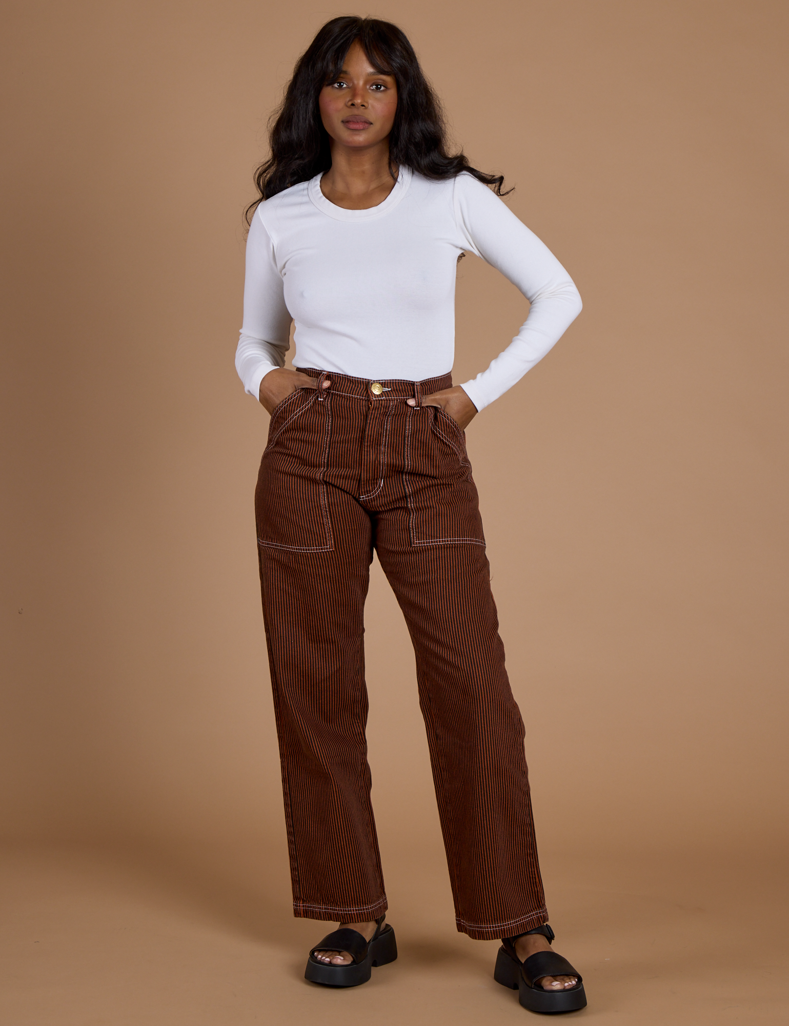 Railroad Denim Work Pants - Burnt Terracotta Overdye