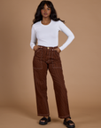 Railroad Denim Work Pants - Burnt Terracotta Overdye