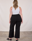 Back view of Western Pants in Basic Black on Lish