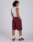 Drawstring Shorts - Red Wine