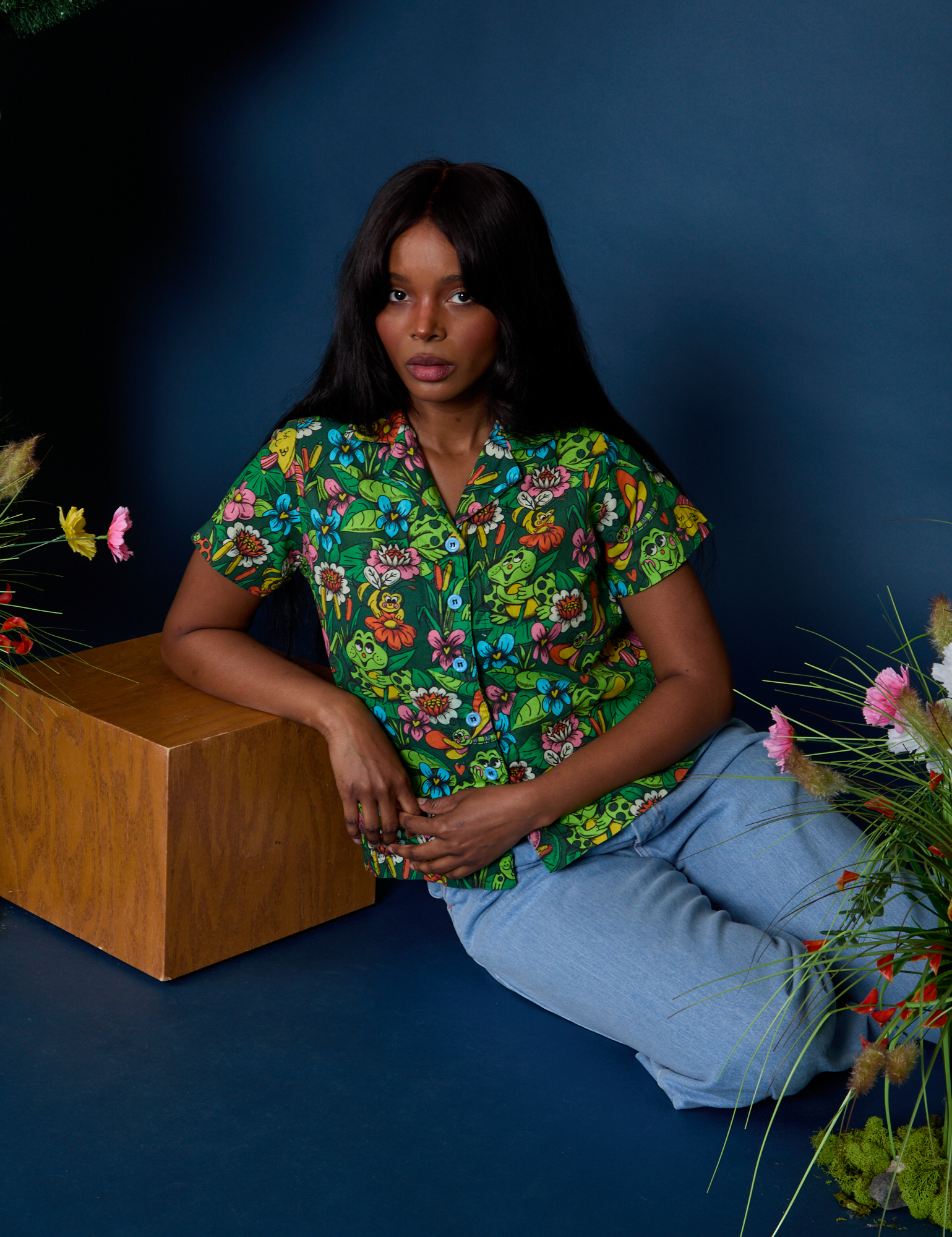 Pond Party Pantry Button-Up worn by Kandia