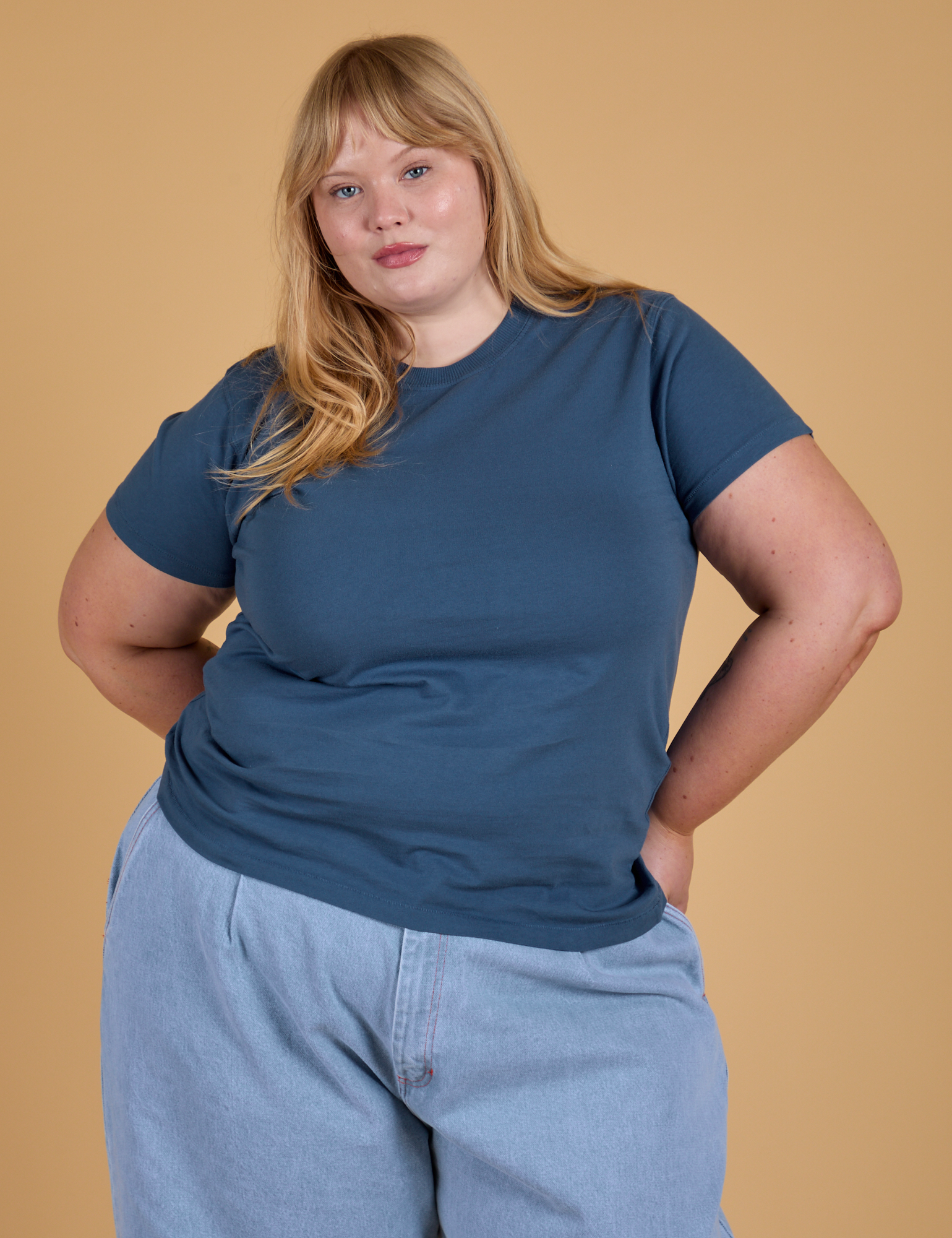 The Organic Vintage Tee - French Blue