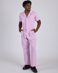 Short Sleeve Jumpsuit - Lilac Purple
