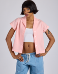 Pantry Button-Up in Baby Pink on Kira