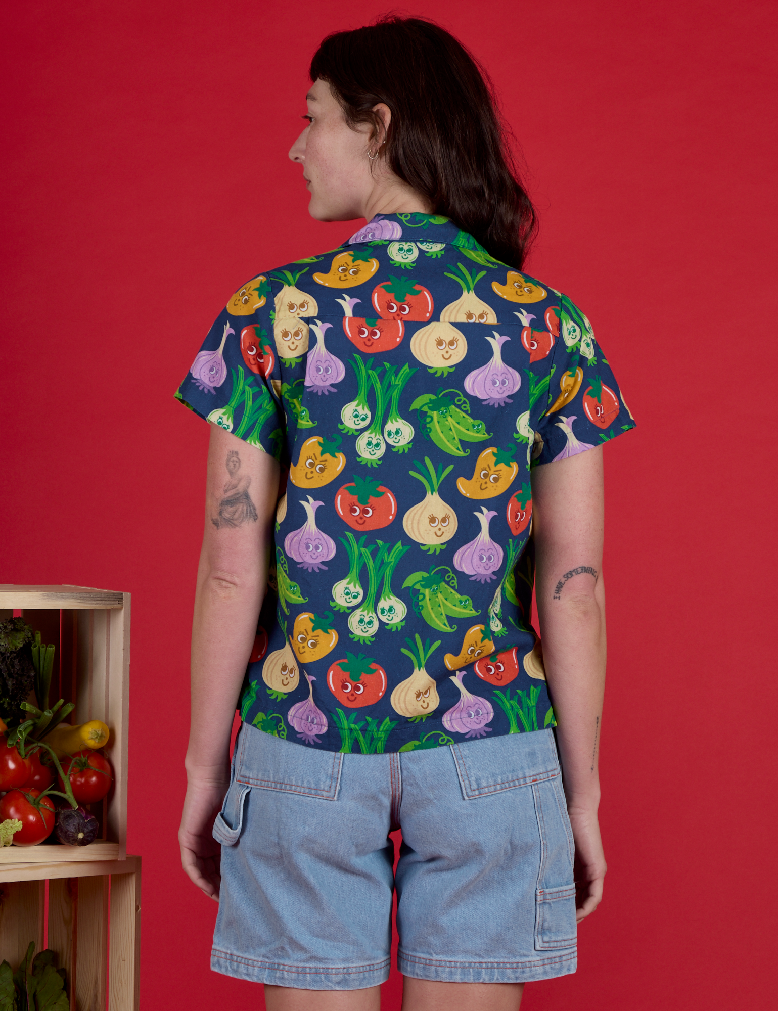 Veggie Village Pantry Button-Up