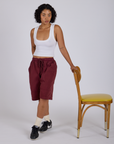 Drawstring Shorts - Red Wine