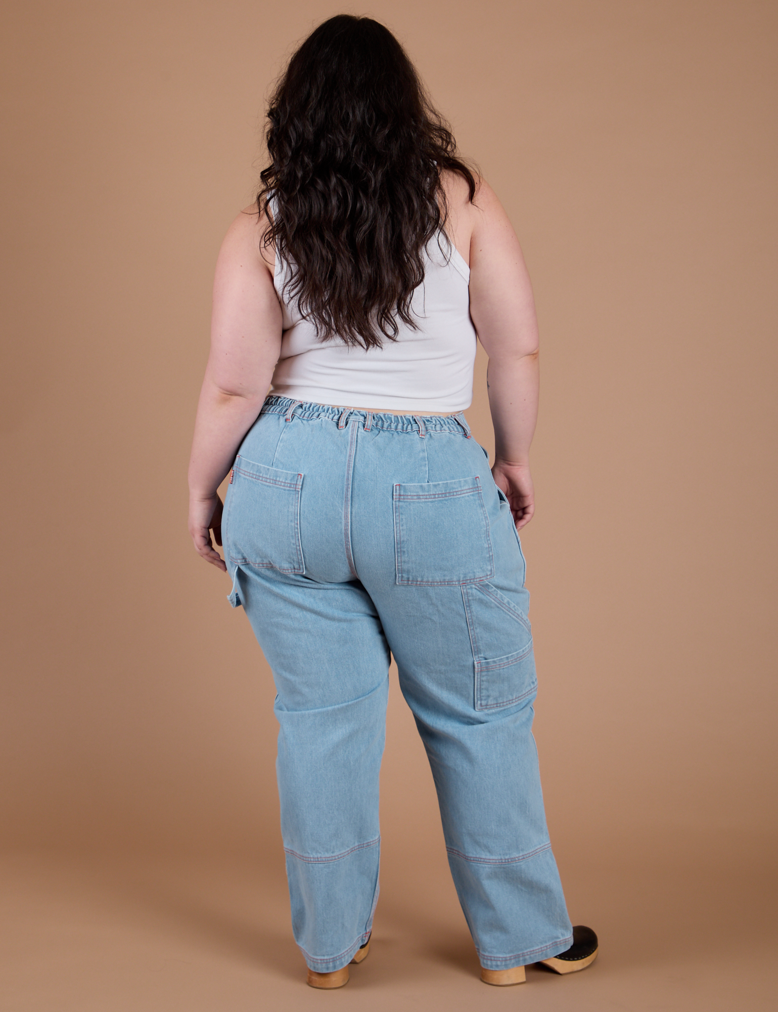 Carpenter Jeans in Light Wash back view on Ashley