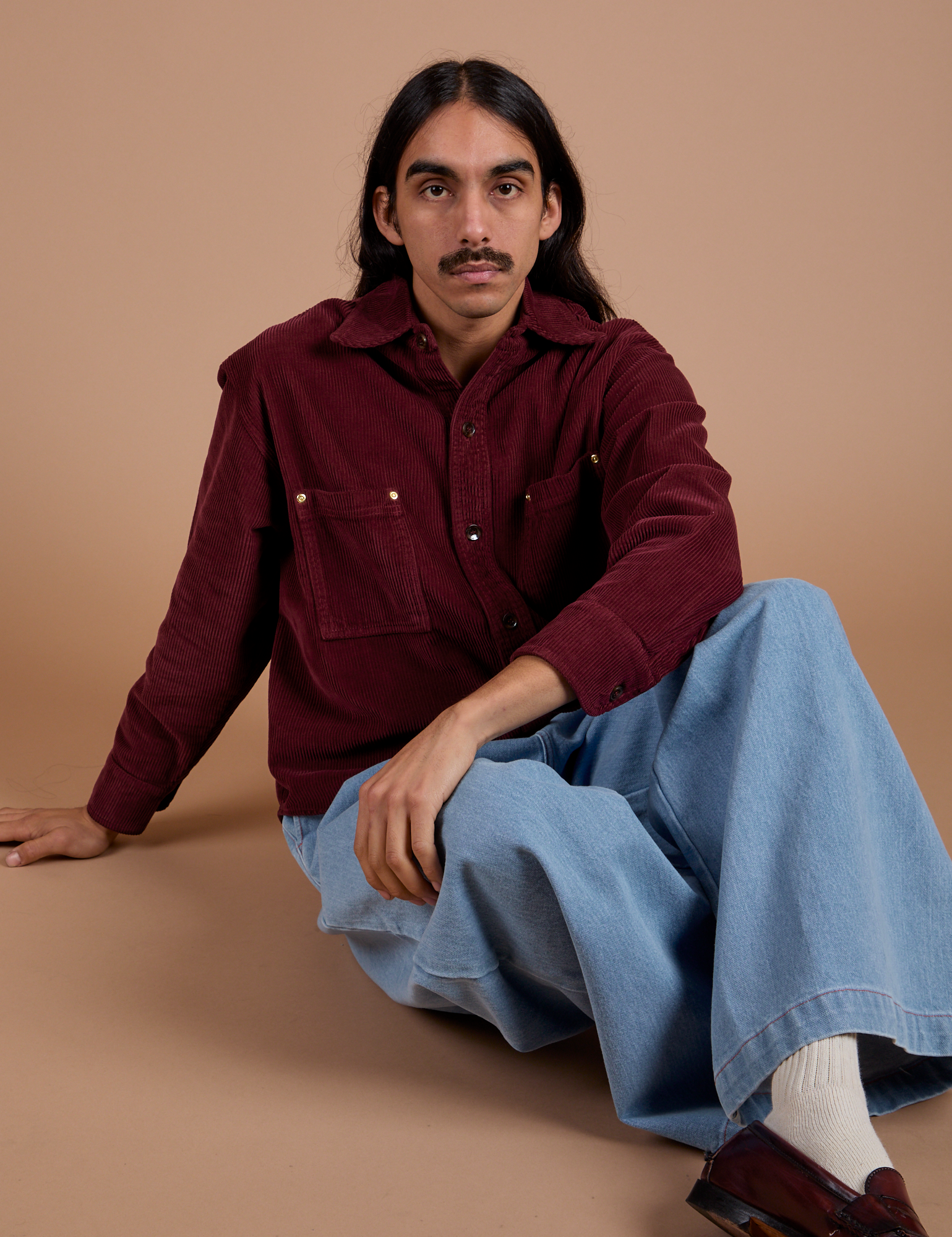 Cropped Corduroy Overshirt worn by Anthony