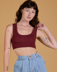 Mini Tank in Red Wine worn by Alex