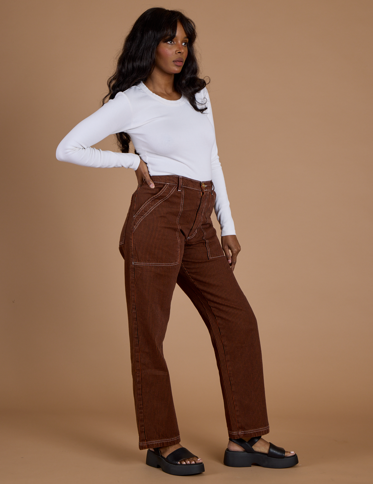 Railroad Denim Work Pants - Burnt Terracotta Overdye