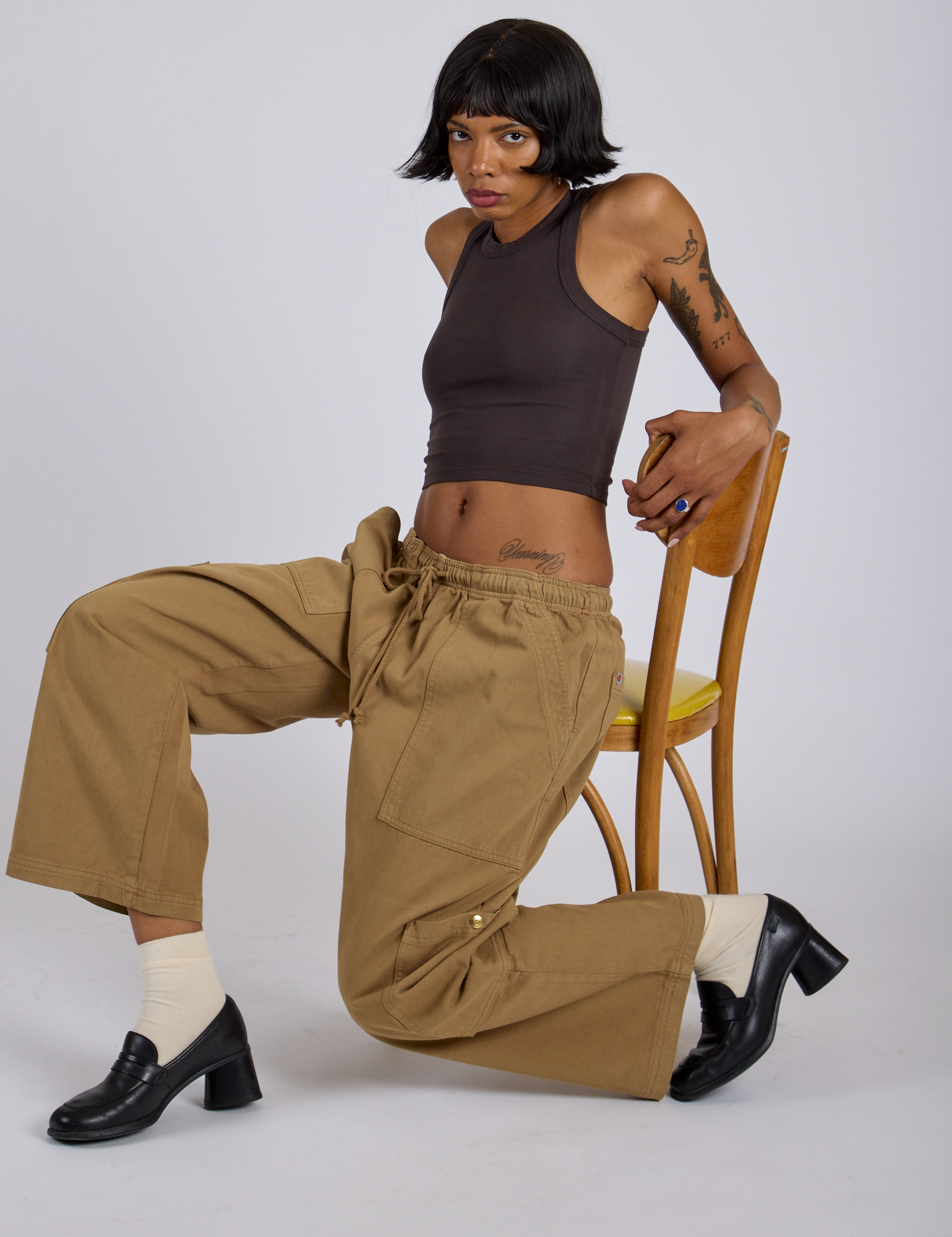 Drop Pocket Cargo Pants - Desert Brown