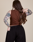 Muscle Tee in Fudgesicle Brown back view on Sydney