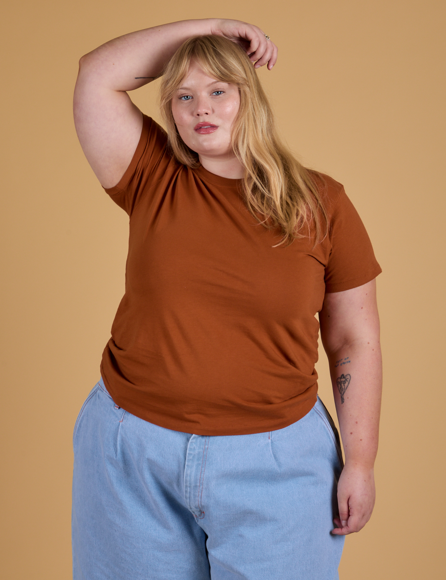 The Organic Vintage Tee - Burnt Terracotta