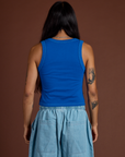 Icon Cropped Tank - Blue Sun