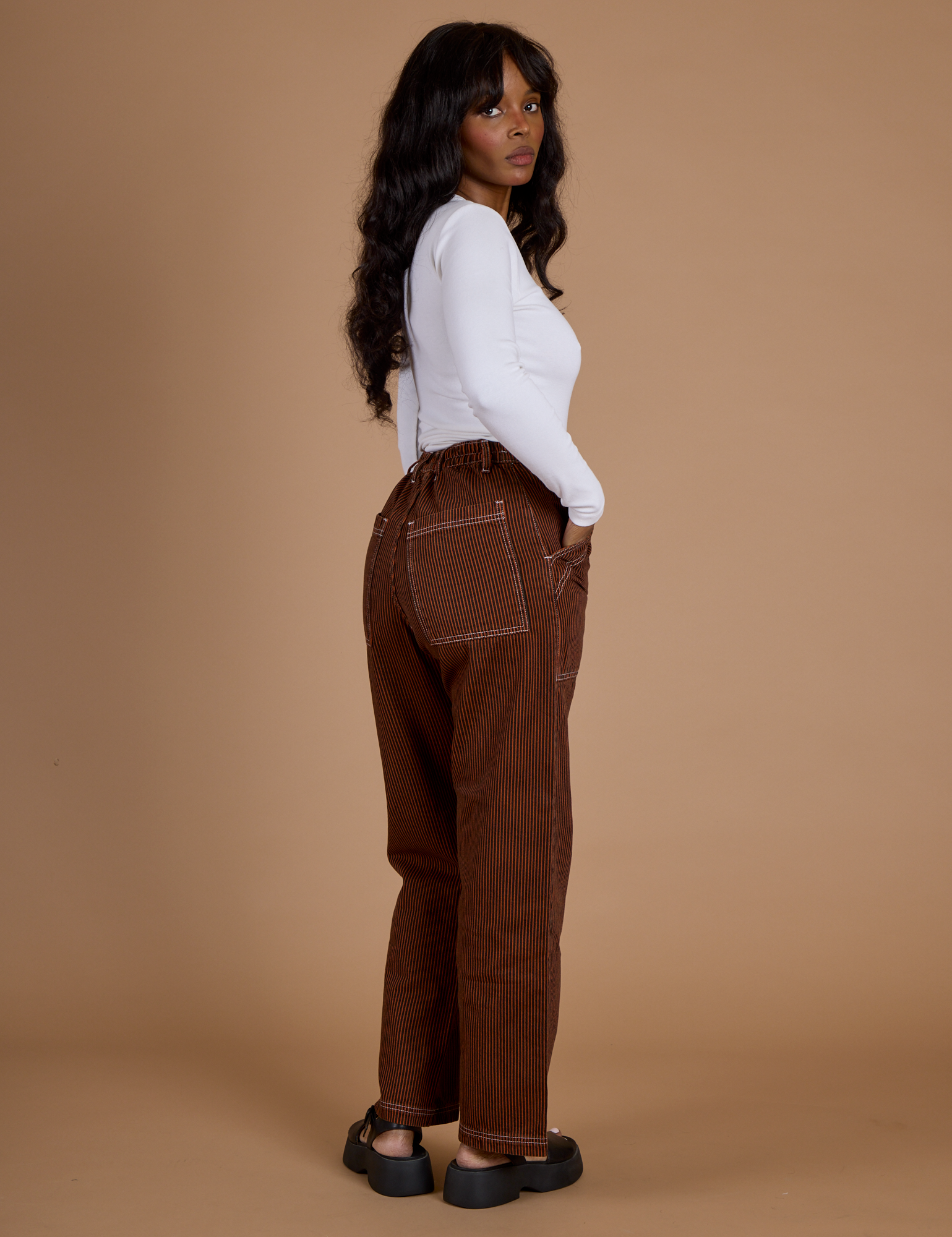 Railroad Denim Work Pants - Burnt Terracotta Overdye