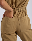 Short Sleeve Jumpsuit - Desert Brown