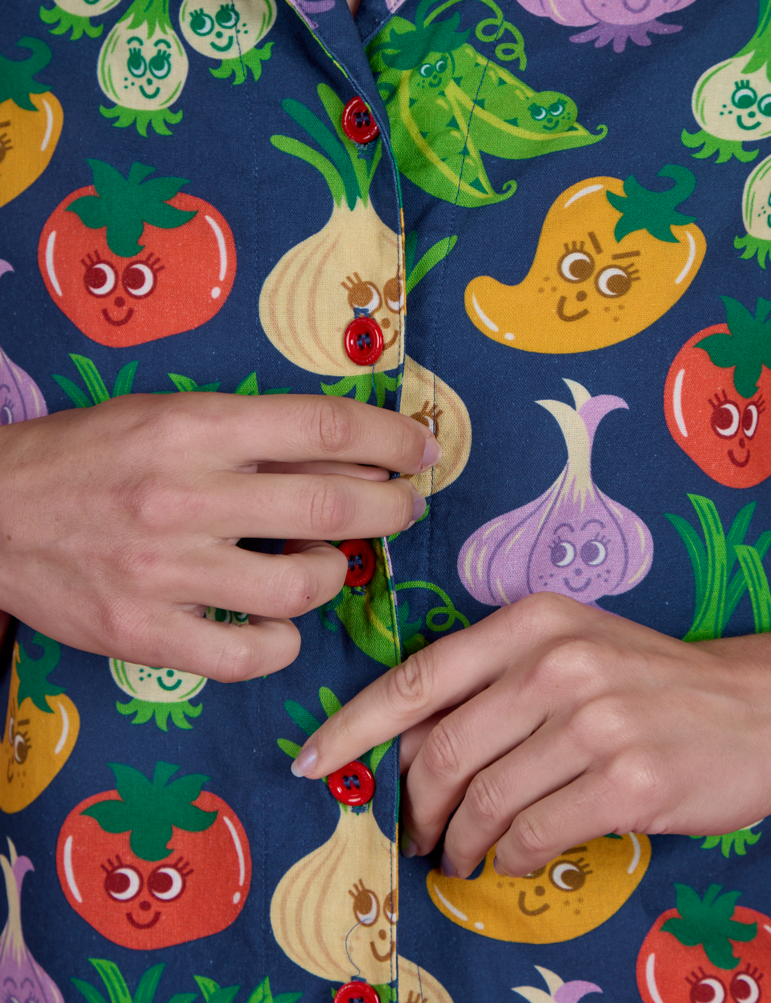 Veggie Village Pantry Button-Up