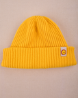 Ribbed Beanie in Golden Yellow