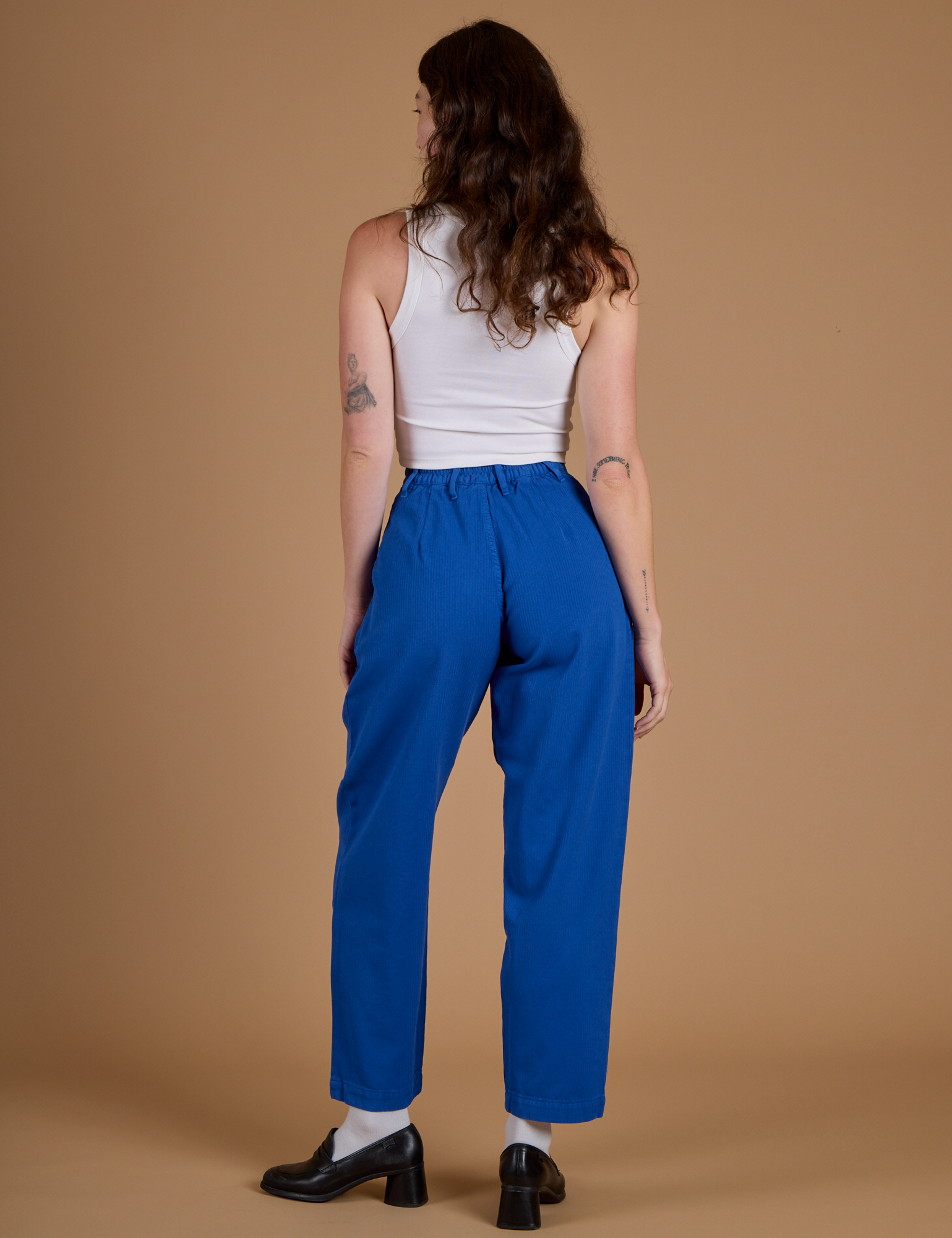 Heritage Trousers in Royal Blue back view on Alex