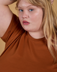 The Organic Vintage Tee - Burnt Terracotta